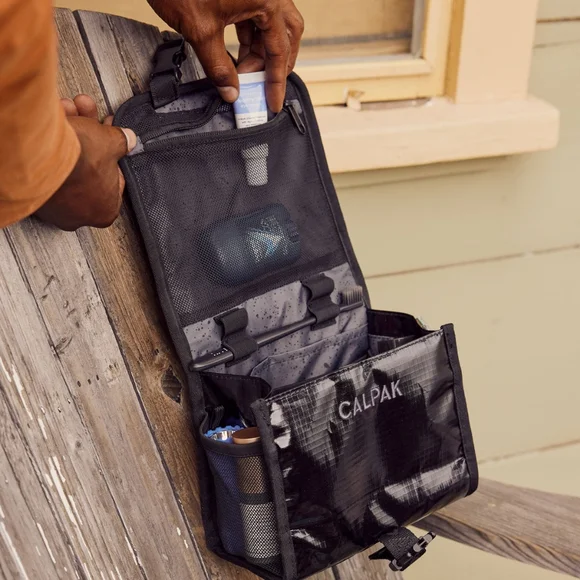 Calpak Terra Hanging Toiletry Bag in Obsidian - Picture 2 of 6